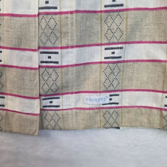 Levis 1991 Blouse Medium English Garden Stripe Button Up Shirt Deadstock Dockers - Picture 7 of 10